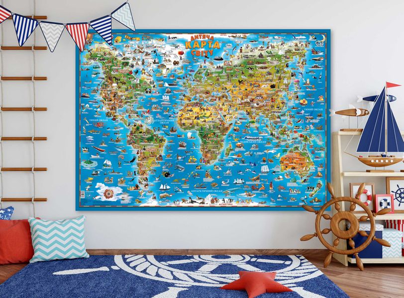 Дитяча карта світу F004833 фото