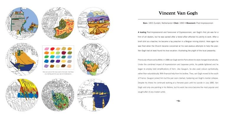 Vincent Van Gogh (Art Colouring Book) F009017 фото