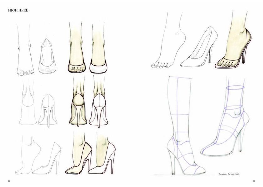Fashion Illustration and Design: Accessories: Shoes, Bags, Hats, Belts, Gloves, and Glasses F001502 фото